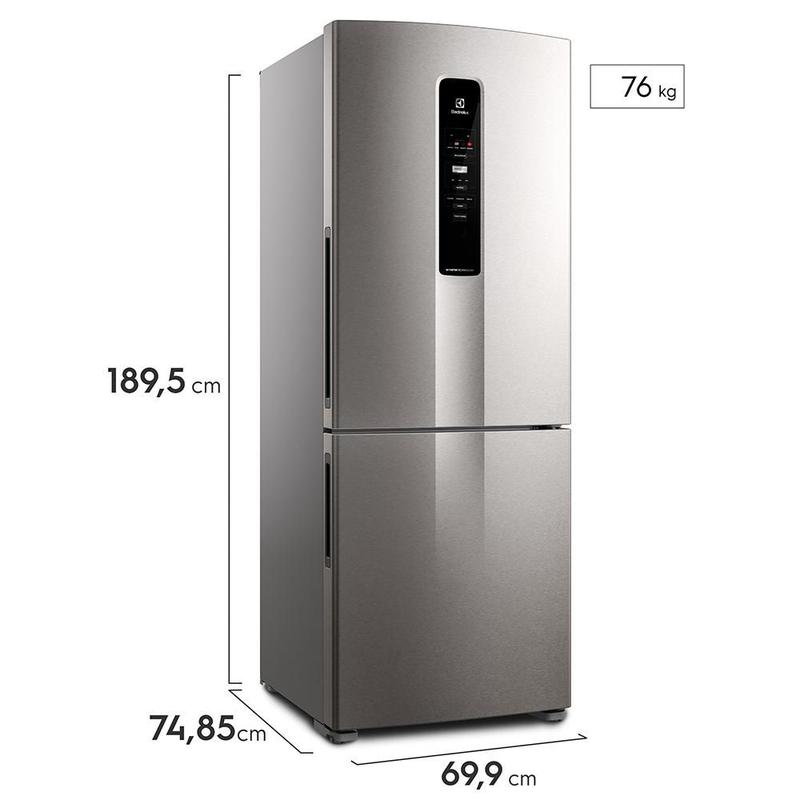 LBX 4体 Geladeira Electrolux Frost Free Duplex IB54S 490 Litros Inox